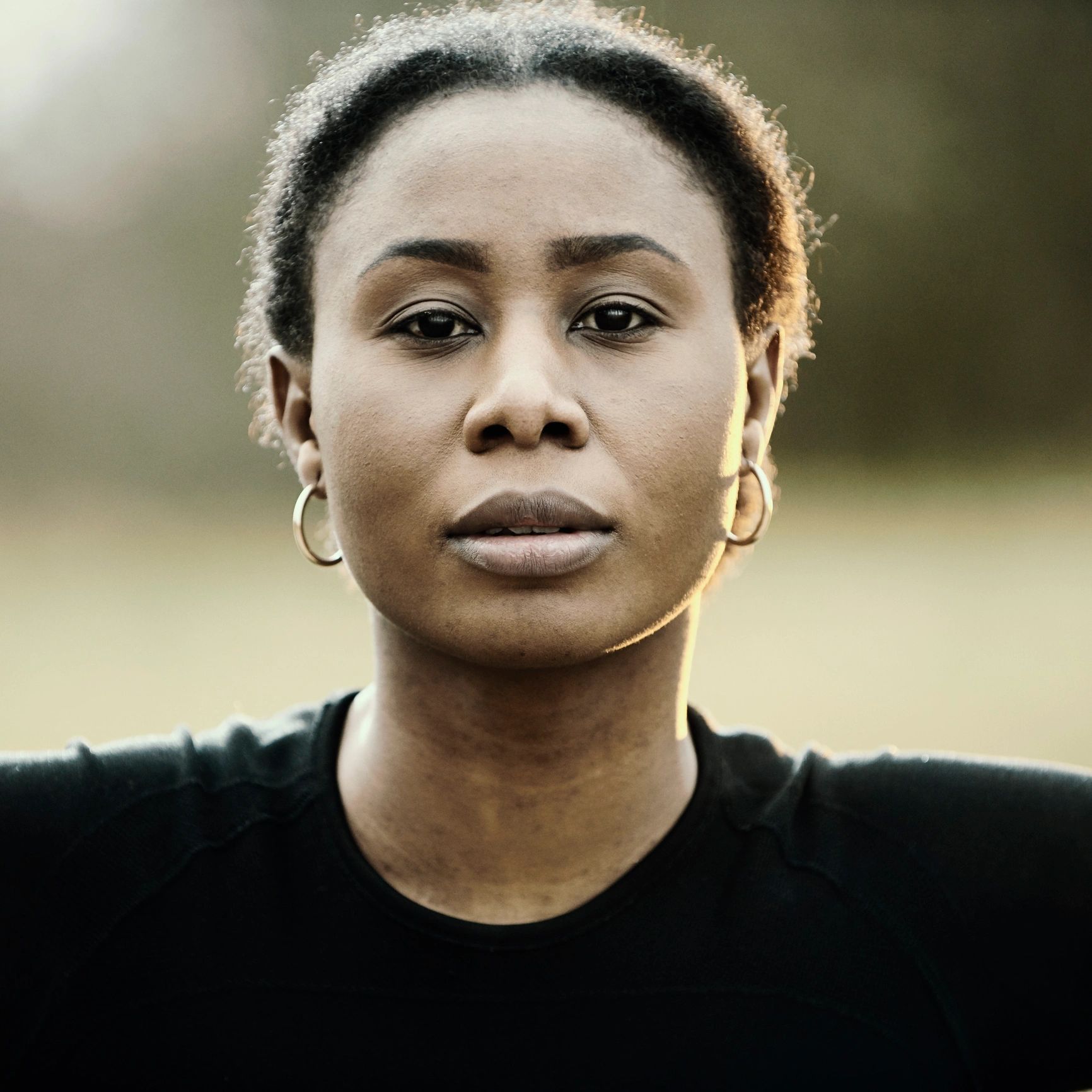 Portrait of a woman customer outdoors