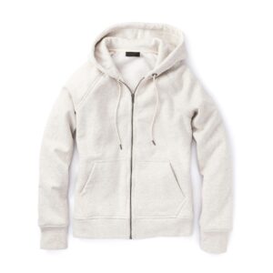 Unisex heather gray lightweight zip hoodie (product image)