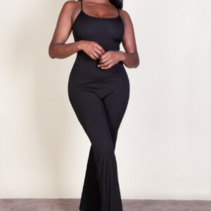 Ribbed Sleeveless Wide Leg Jumpsuit